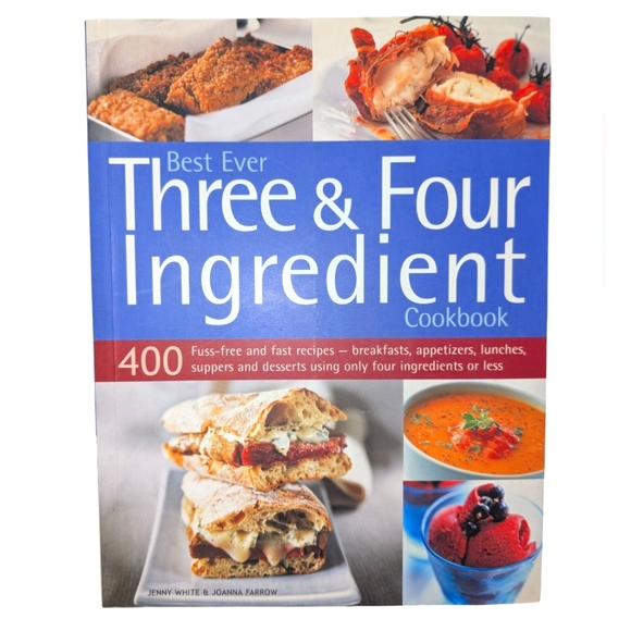 🛍️3 for $10 "Best Ever Three & Four Ingredient Cookbook" Paperback - Picture 1 of 3